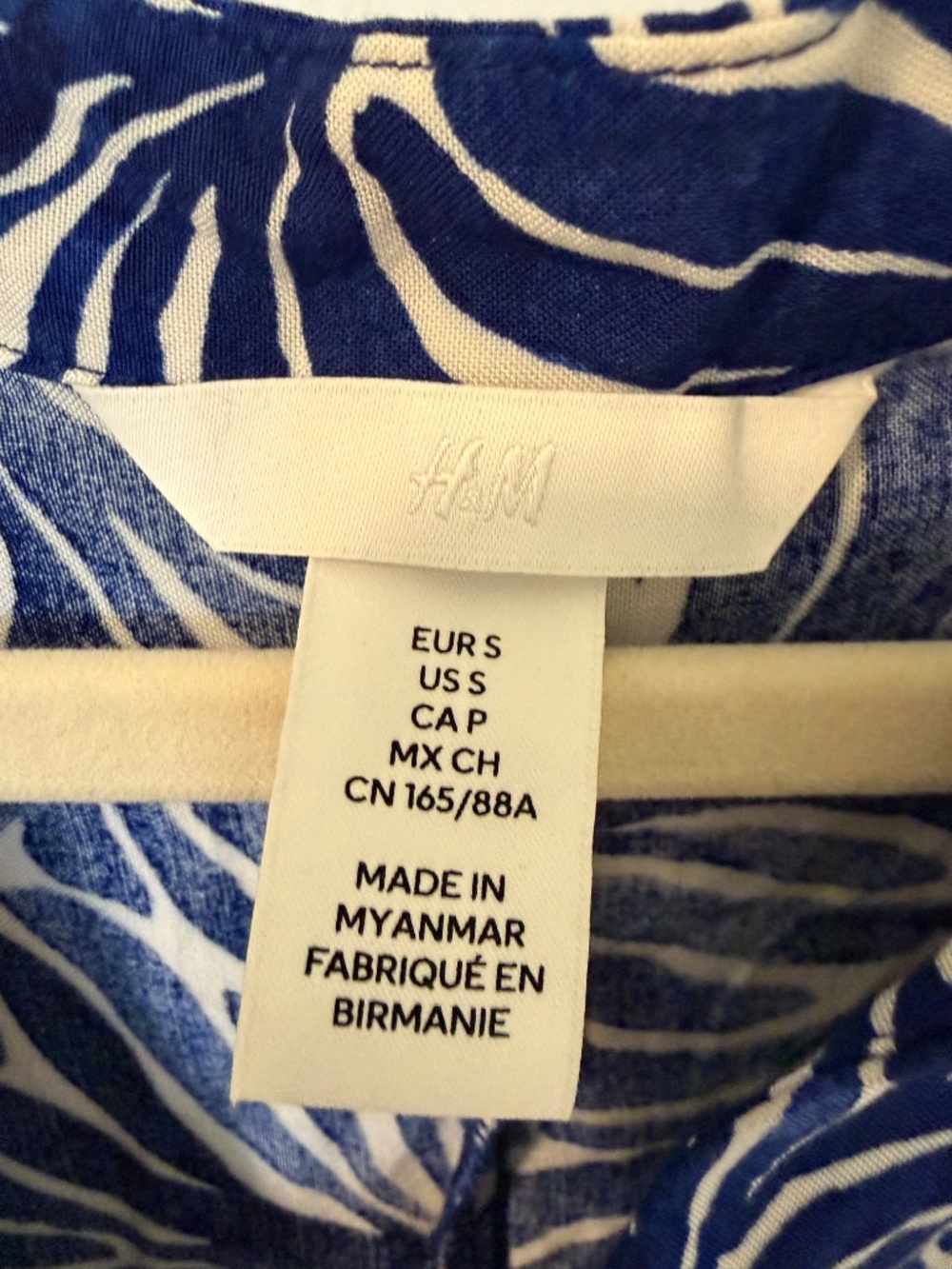 Caftan, Tunic Dress, Blue Pattern, Size Small - Picture 4 of 6